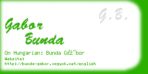 gabor bunda business card